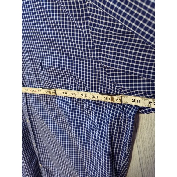 Polo Ralph Lauren Men's Blue White Stripe Yarmouth Cotton Dress Shirt 16.5 x 33 - Picture 3 of 6